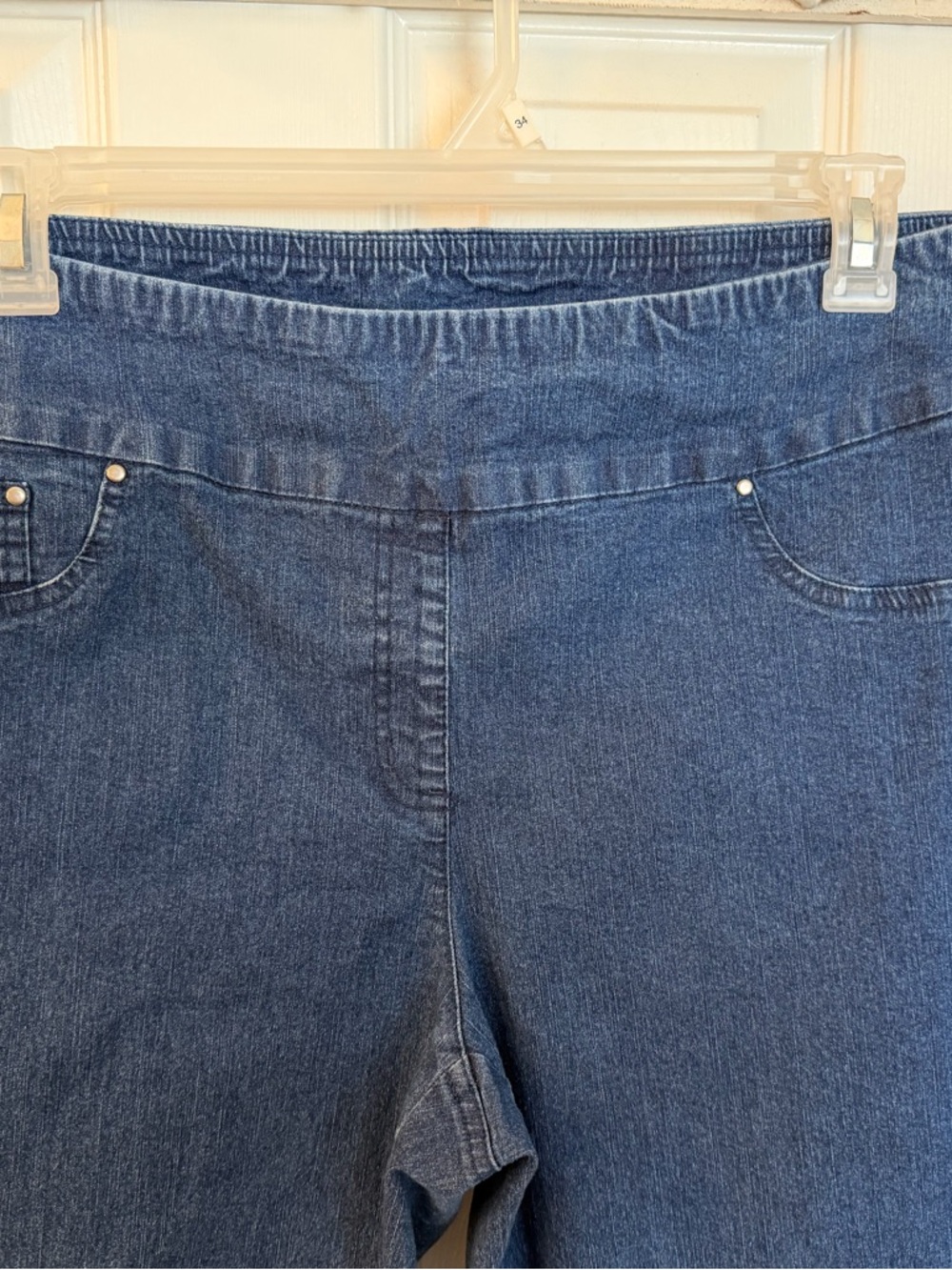 Ruby Rd Denim Jean Pull-on Capris Sz 16W - Picture 3 of 5